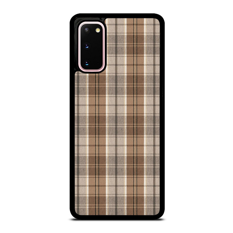 BROWN PLAID PATTERN Samsung Galaxy S20 Case Cover