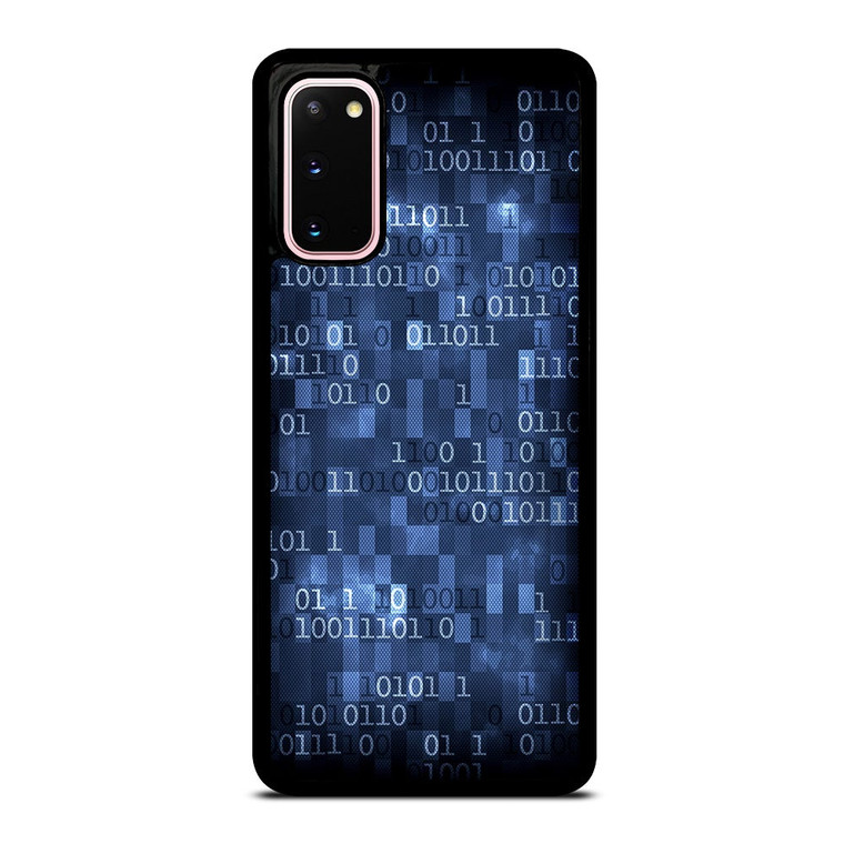 BLUE STYLISH BINARY CODE Samsung Galaxy S20 Case Cover