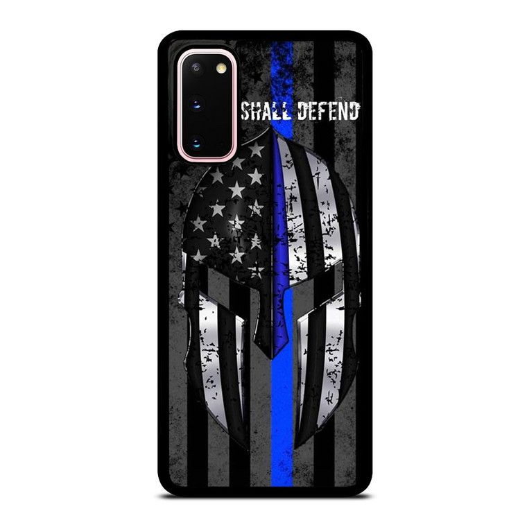 BLUE LINE POLICE WARRIOR Samsung Galaxy S20 Case Cover