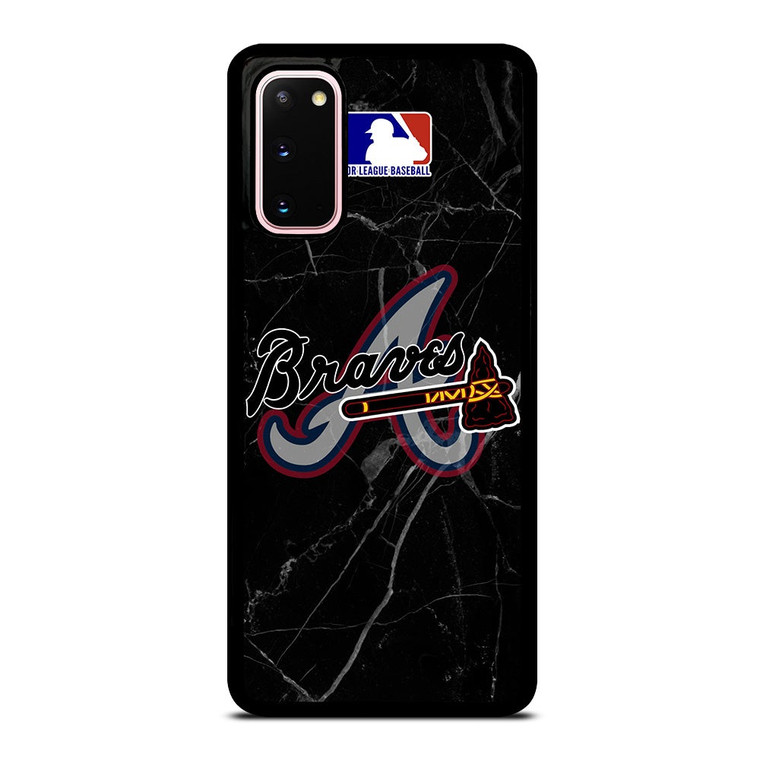 ATLANTA BRAVES BLACK MARBLE LOGO Samsung Galaxy S20 Case Cover