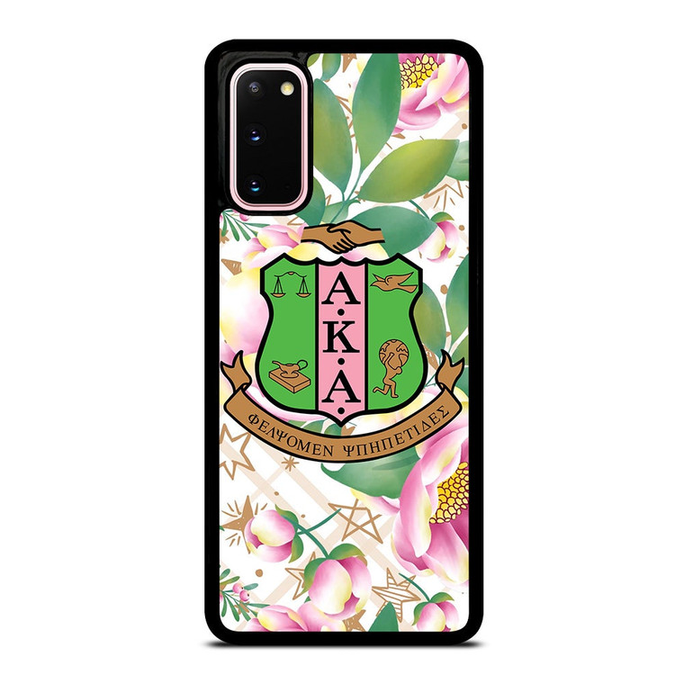 AKA PINK AND GREEN FLOWER LOGO Samsung Galaxy S20 Case Cover
