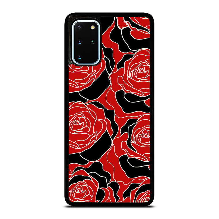 ROSE RED AND BLACK PATTERN Samsung Galaxy S20 Plus Case Cover ROSE RED AND BLACK PATTERN Samsung Galaxy S20 Plus Case Cover