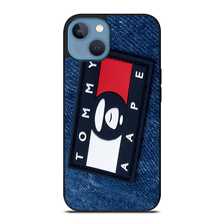 TOMMY HILFIGER JEANS BAPE APE iPhone 13 Case Cover