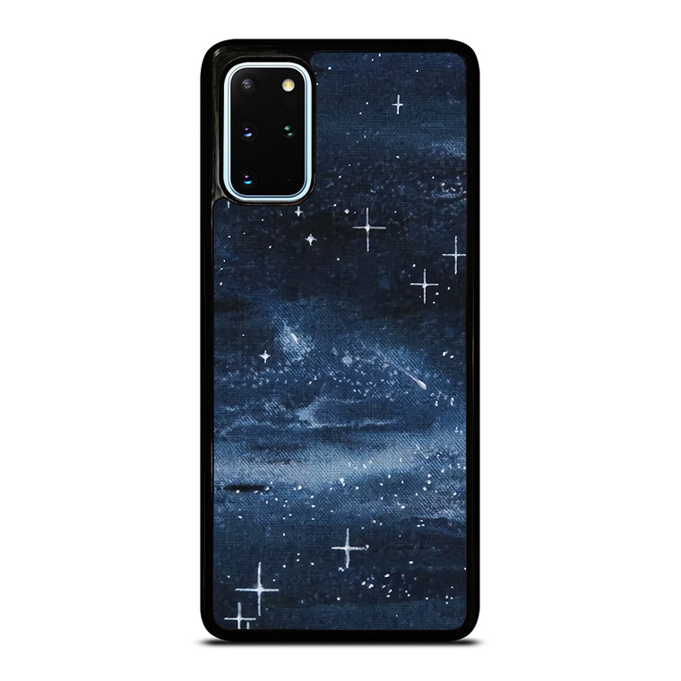 NAVY BLUE STAR FABRIC TEXTURE Samsung Galaxy S20 Plus Case Cover