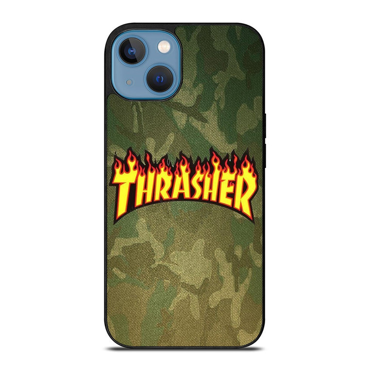 THRASHER LOGO CAMO FABRIC iPhone 13 Case Cover