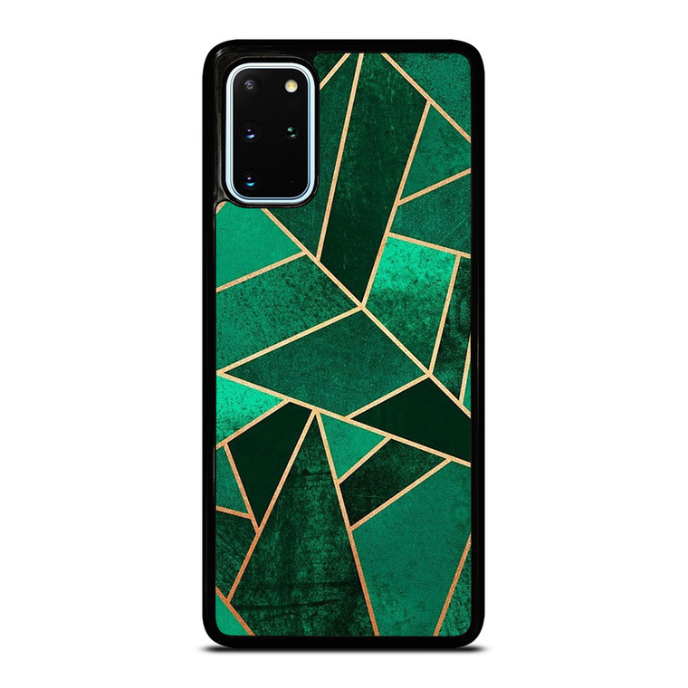 EMERALD AND COPPER GEOMETRIC PATTERN Samsung Galaxy S20 Plus Case Cover