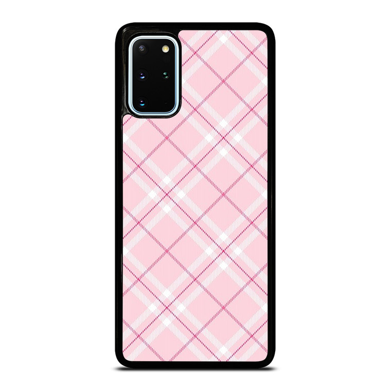 LIGHT PINK PLAID PATTERN Samsung Galaxy S20 Plus Case Cover