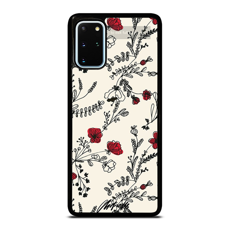 HAND DRAWING RED FLOWER PATTERN Samsung Galaxy S20 Plus Case Cover