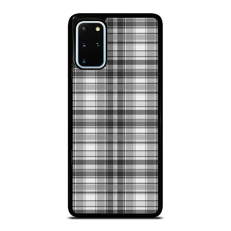 GREY CHECK FABRIC TEXTURES Samsung Galaxy S20 Plus Case Cover
