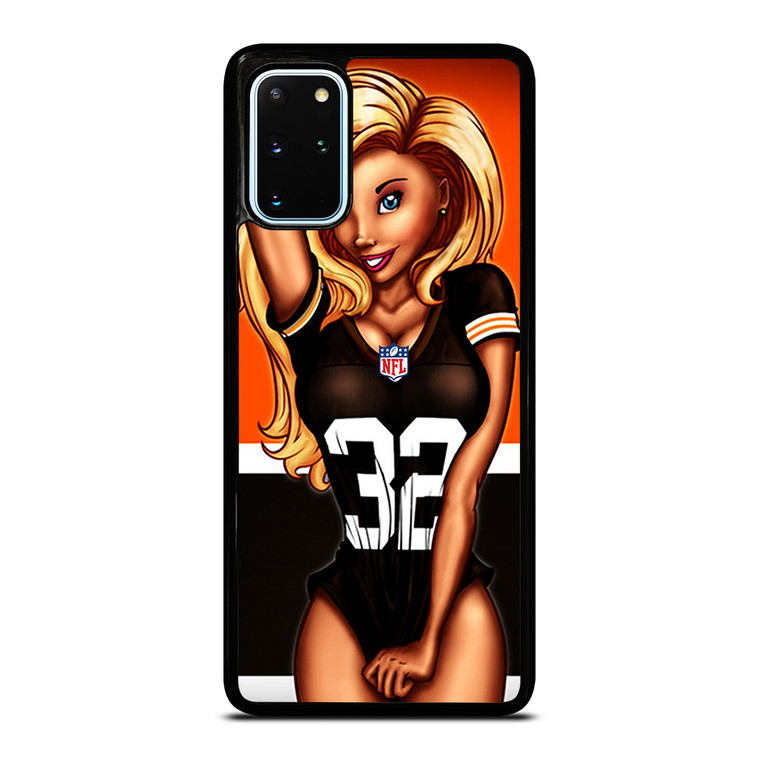 CLEVELAND BROWNS NFL CARTOON GIRL Samsung Galaxy S20 Plus Case Cover
