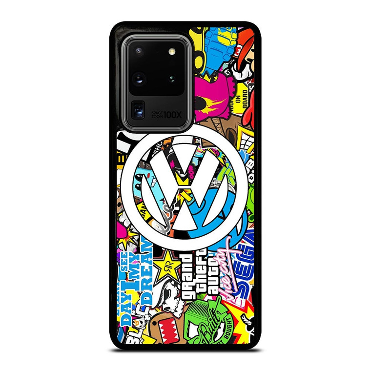 VW STICKER BOMB LOGO Samsung Galaxy S20 Ultra Case Cover