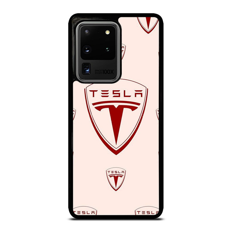 TESLA CAR LOGO COLLAGE Samsung Galaxy S20 Ultra Case Cover