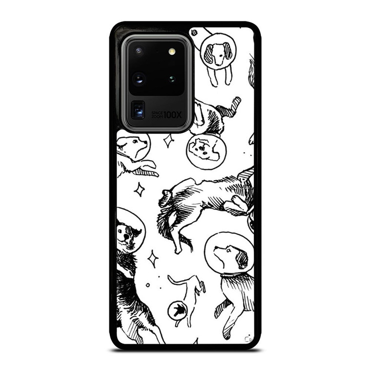 SPACE DOG WHITE PATTERN Samsung Galaxy S20 Ultra Case Cover