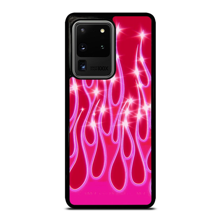 SNINY PINK FLAMES Samsung Galaxy S20 Ultra Case Cover