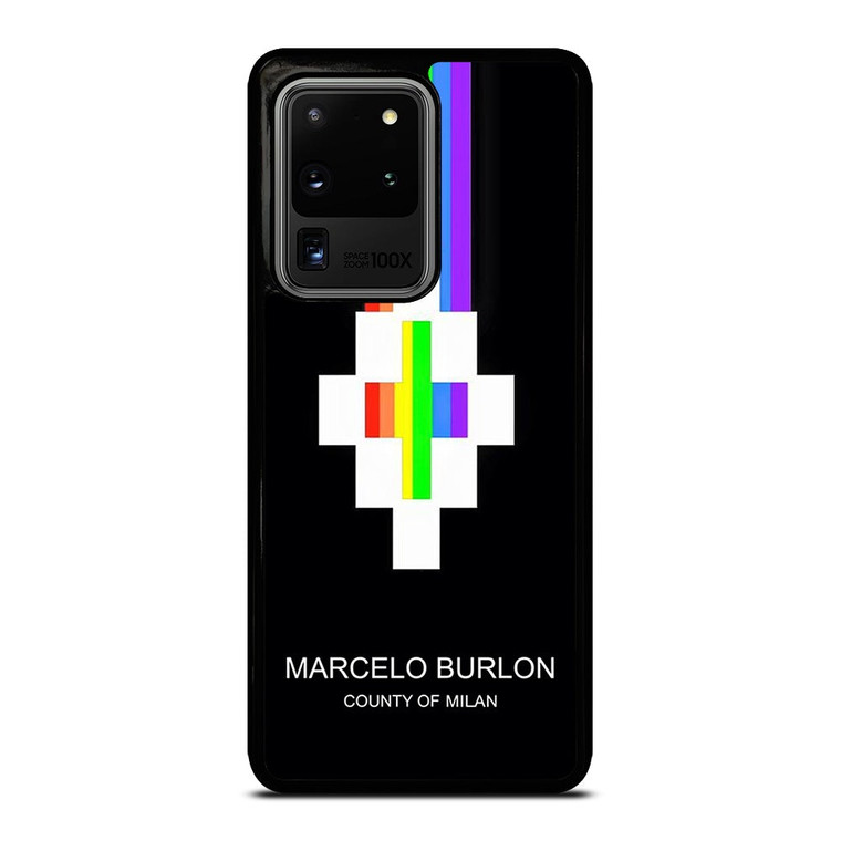 MARCELO BURLON MILAN RAINBOW LOGO Samsung Galaxy S20 Ultra Case Cover