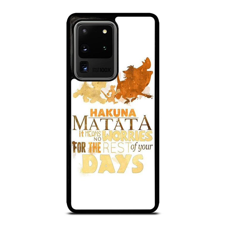 HAKUNA MATATA QUOTE LION KING Samsung Galaxy S20 Ultra Case Cover