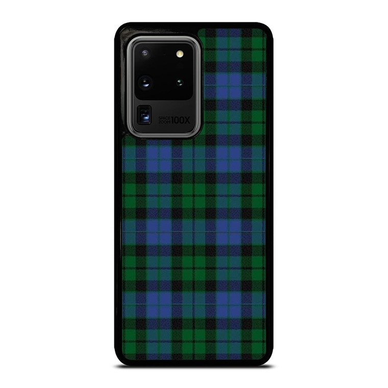 GREEN BLUE TARTAN PLAID PATTERN Samsung Galaxy S20 Ultra Case Cover