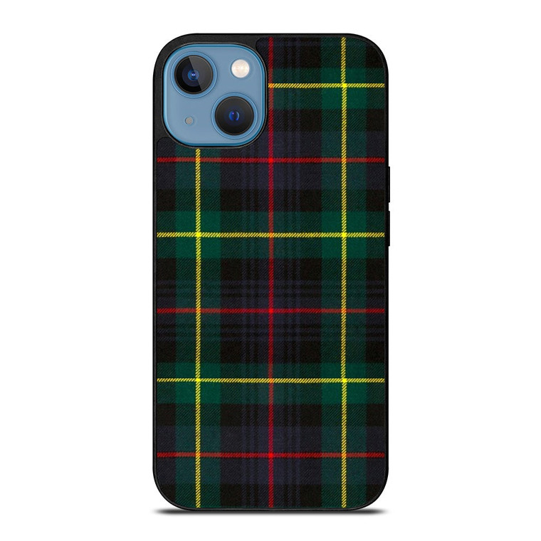 RED YELLOW TARTAN PLAID PATTERN iPhone 13 Case Cover
