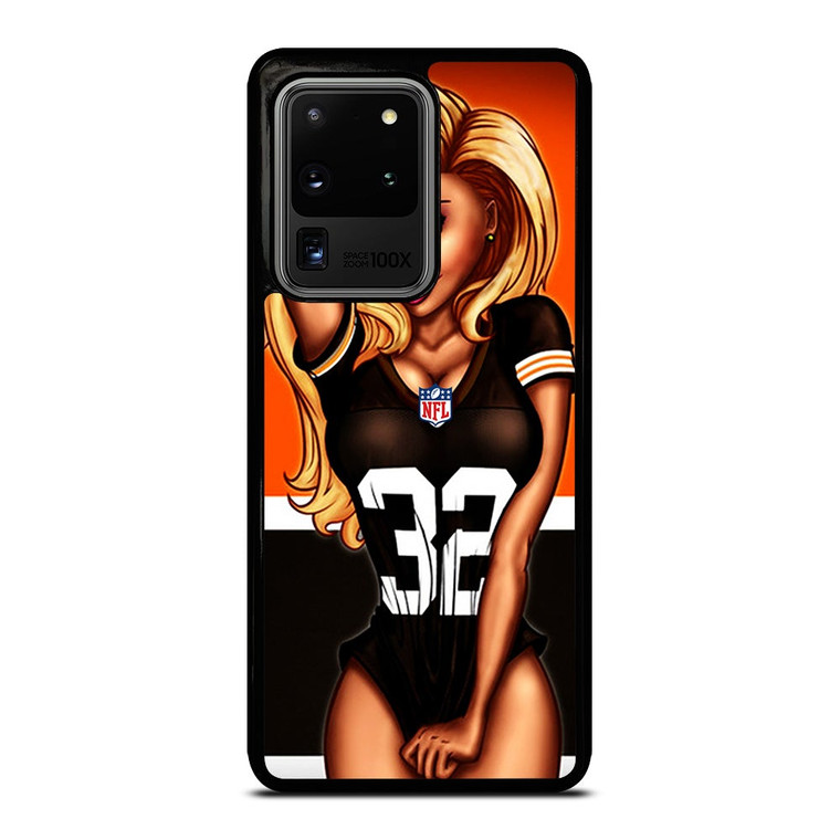 CLEVELAND BROWNS NFL CARTOON GIRL Samsung Galaxy S20 Ultra Case Cover