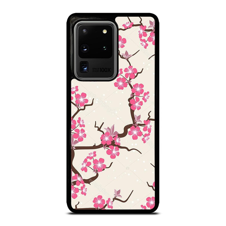 CHERRY BLOSSOM FLOWERS PATTERN Samsung Galaxy S20 Ultra Case Cover