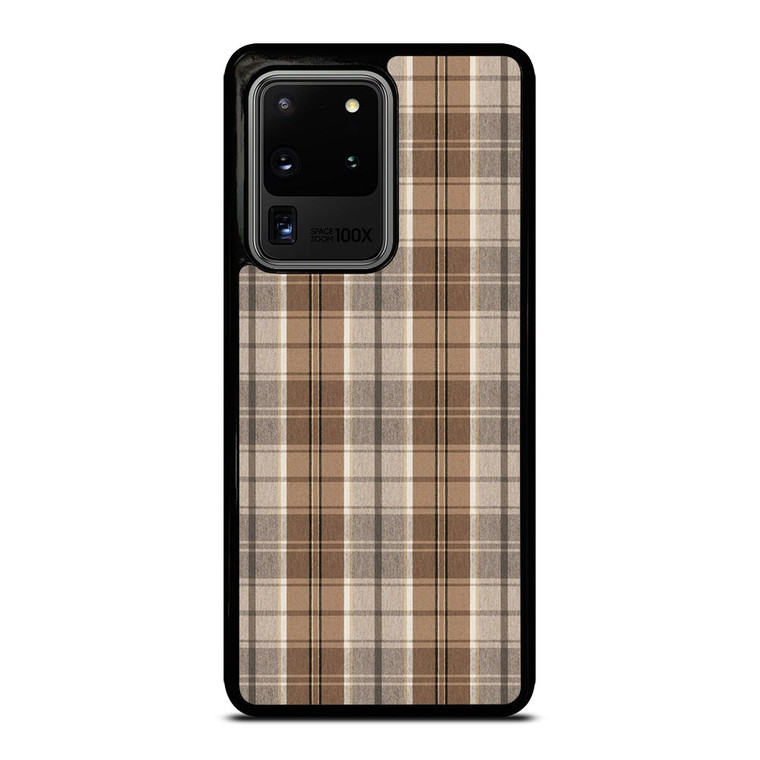 BROWN PLAID PATTERN Samsung Galaxy S20 Ultra Case Cover