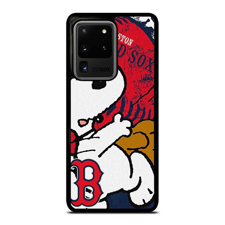 BOSTON RED SOX BASEBALL SNOOPY Samsung Galaxy S20 Ultra Case Cover