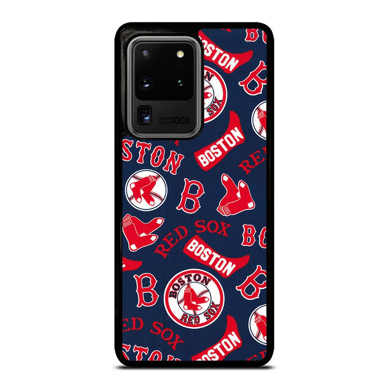 BOSTON RED SOX BASEBALL PATTERN Samsung Galaxy S20 Ultra Case Cover