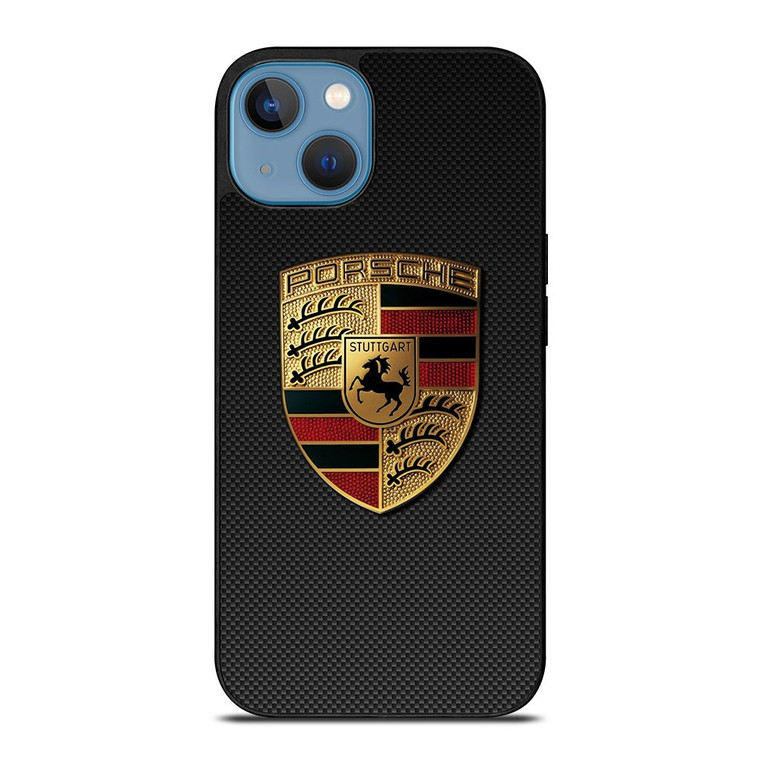 PORSCHE LOGO CARBON iPhone 13 Case Cover