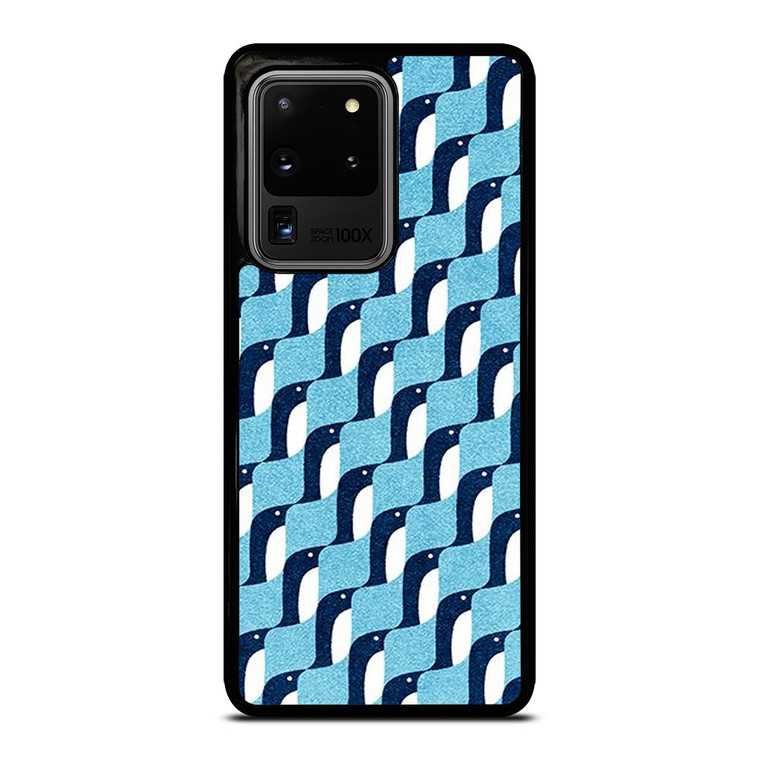 BLUE PENGUINS PATTERN Samsung Galaxy S20 Ultra Case Cover