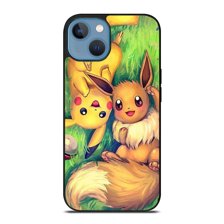 POKEMON EEVEE AND PIKACHU iPhone 13 Case Cover