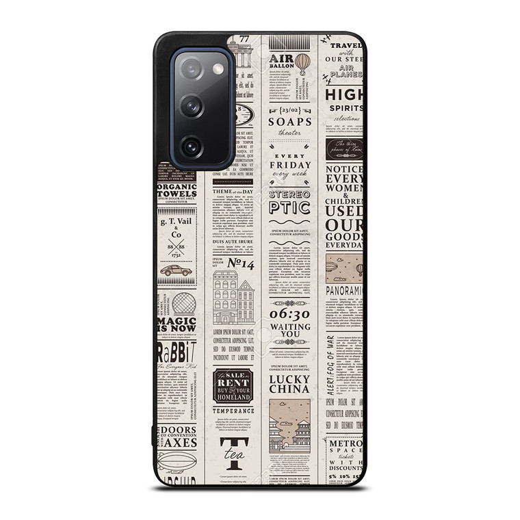 OLD NEWSPAPER PATTERN Samsung Galaxy S20 FE Case Cover