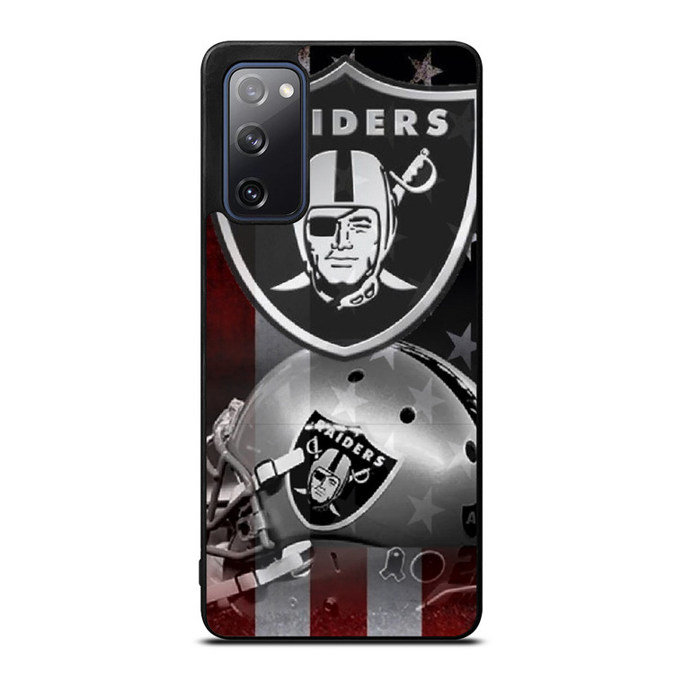 LAS VEGAS RAIDERS HELMET USA FLAG Samsung Galaxy S20 FE Case Cover