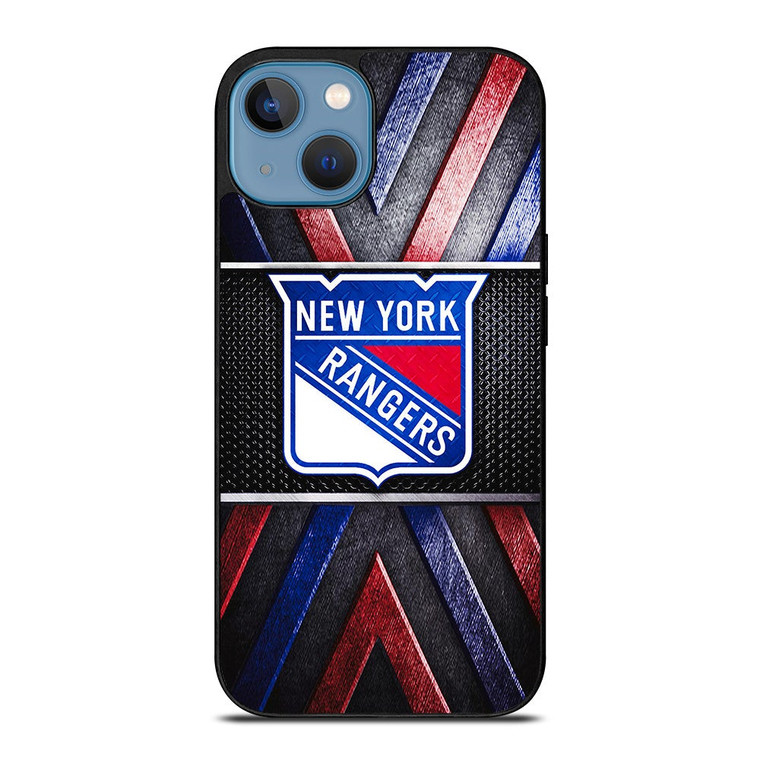NEW YORK RANGERS NHL METAL LOGO iPhone 13 Case Cover