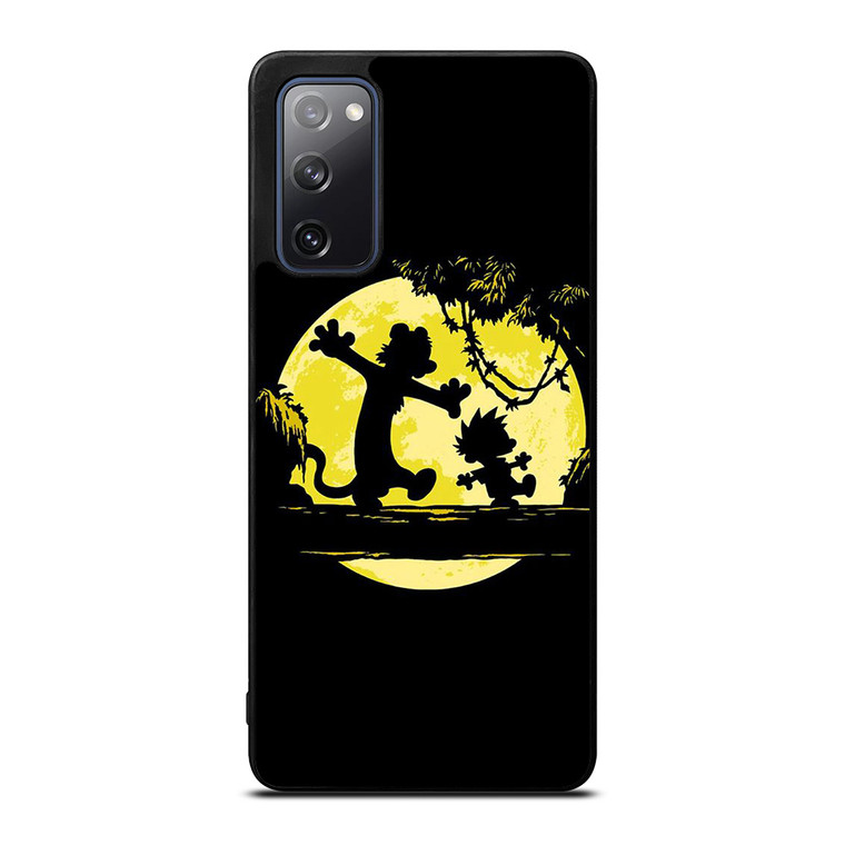 CALVIN AND HOBBES BLACK CARTOON Samsung Galaxy S20 FE Case Cover