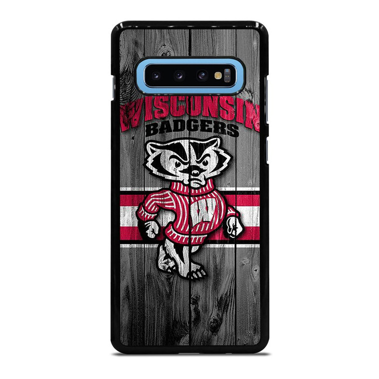 WISCONSIN BADGER WOODEN LOGO Samsung Galaxy S10 Plus Case Cover