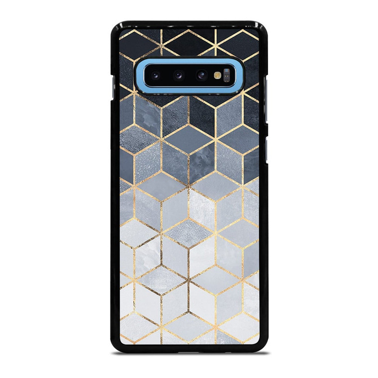 SOFT BLUE GRADIENT CUBES Samsung Galaxy S10 Plus Case Cover