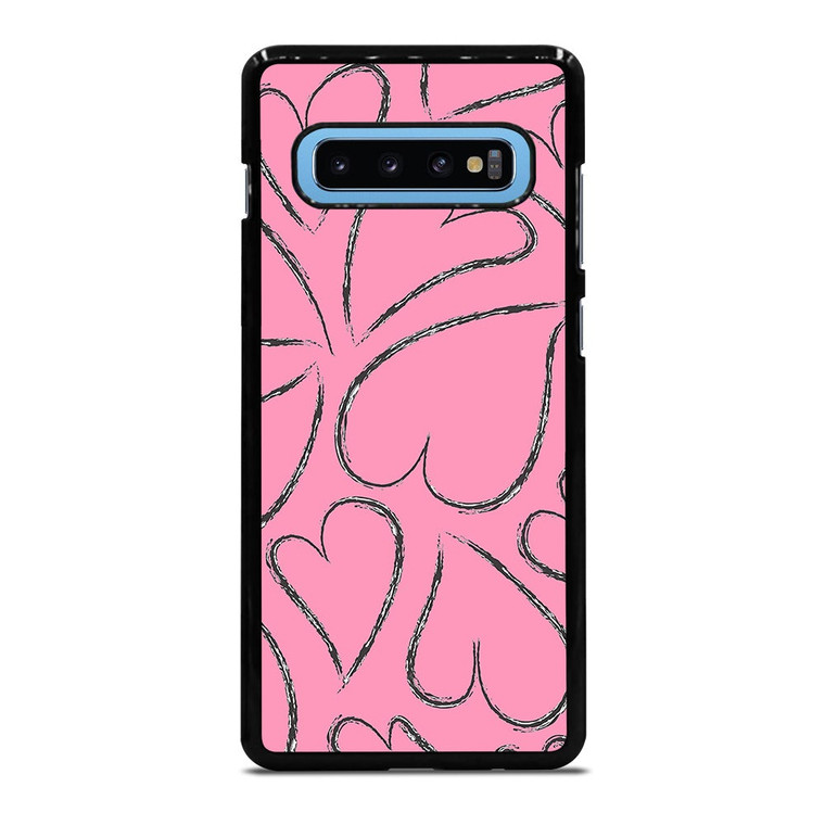 PINK LOVE BRUSHES PATTERN Samsung Galaxy S10 Plus Case Cover