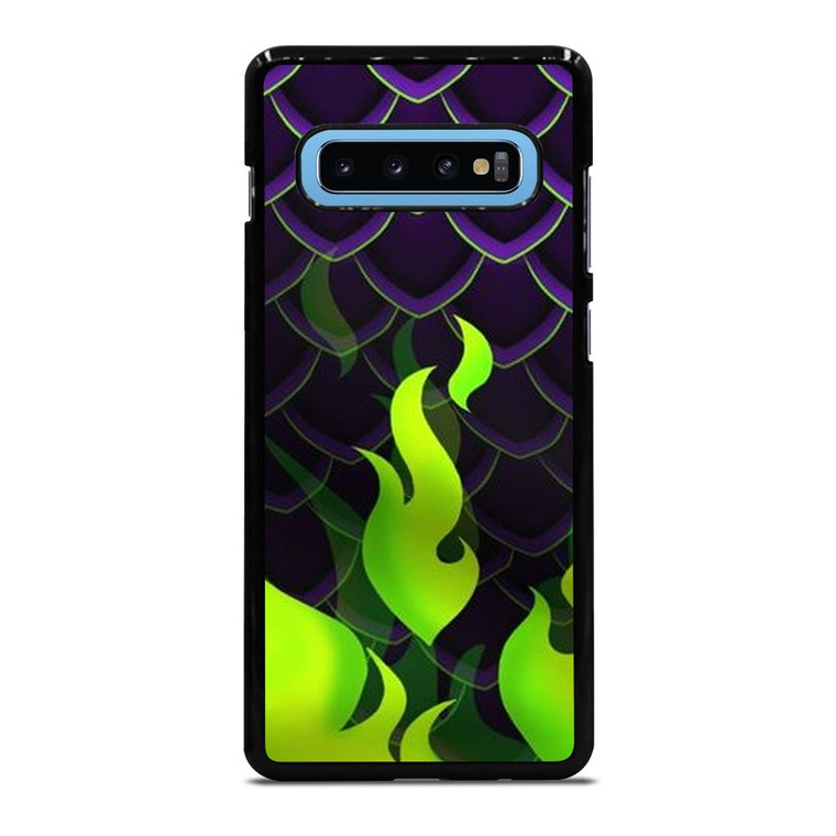 MALEFICENT GREEN FLAMES PATTERN Samsung Galaxy S10 Plus Case Cover