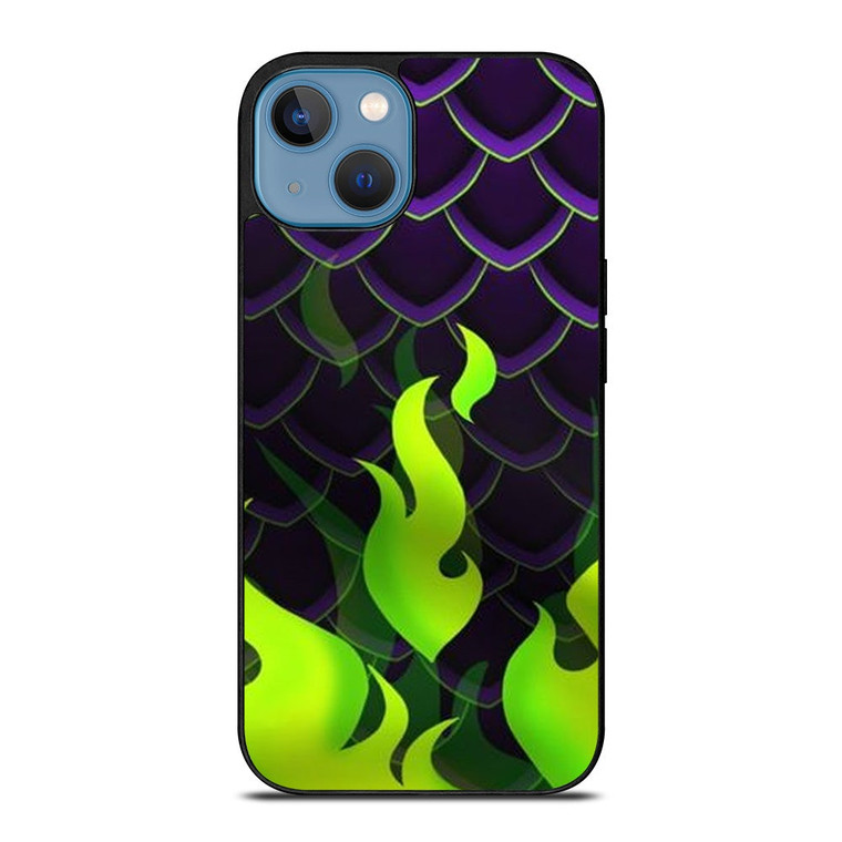 MALEFICENT GREEN FLAMES PATTERN iPhone 13 Case Cover
