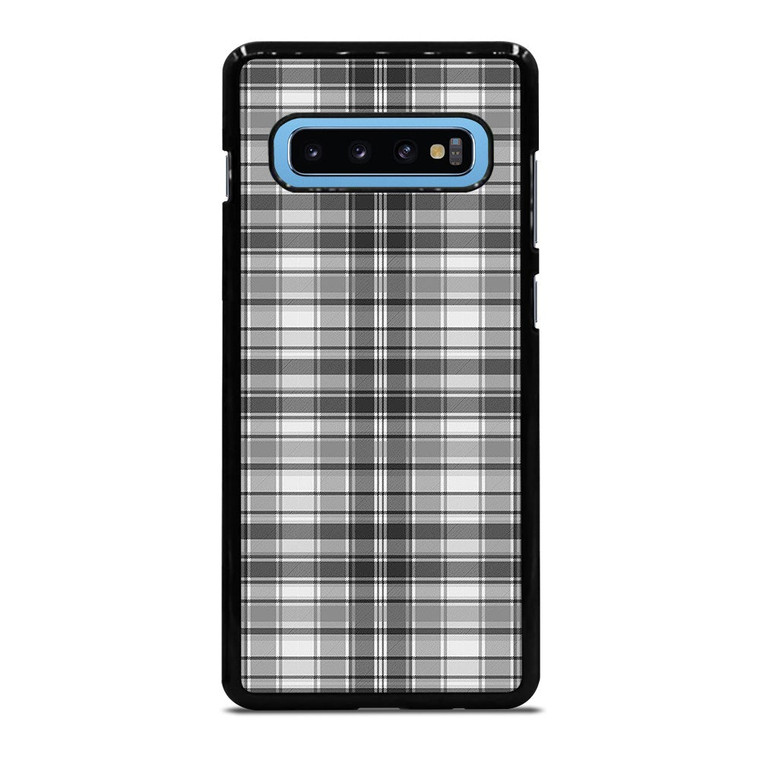 GREY CHECK FABRIC TEXTURES Samsung Galaxy S10 Plus Case Cover