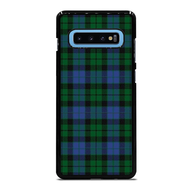 GREEN BLUE TARTAN PLAID PATTERN Samsung Galaxy S10 Plus Case Cover GREEN BLUE TARTAN PLAID PATTERN Samsung Galaxy S10 Plus Case Cover