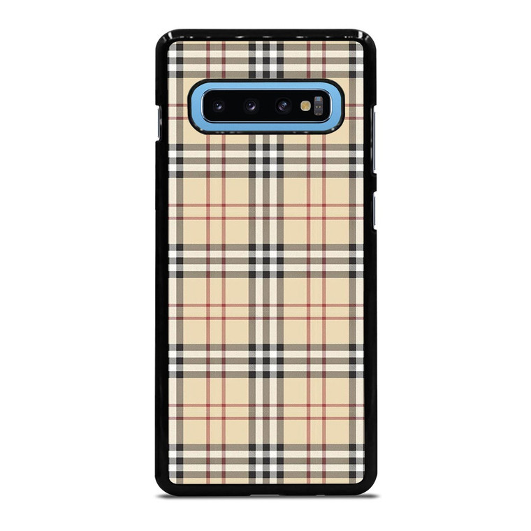 CREAM TARTAN PATTERN Samsung Galaxy S10 Plus Case Cover