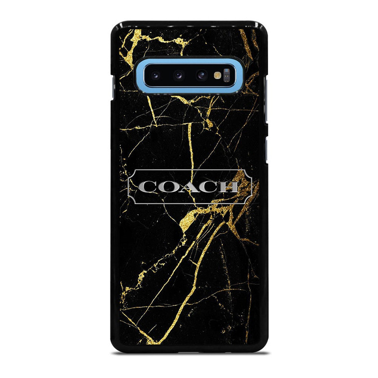 COACH NEW YORK GOLD MARBLE Samsung Galaxy S10 Plus Case Cover