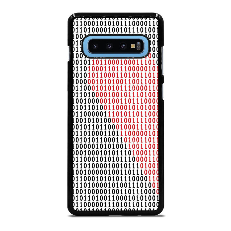 BINARY CODE HALF HEART PATTERN Samsung Galaxy S10 Plus Case Cover