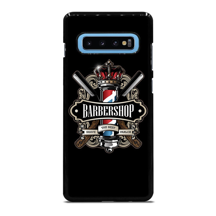 BARBERSHOP POLE HAIR CUT LOGO Samsung Galaxy S10 Plus Case Cover