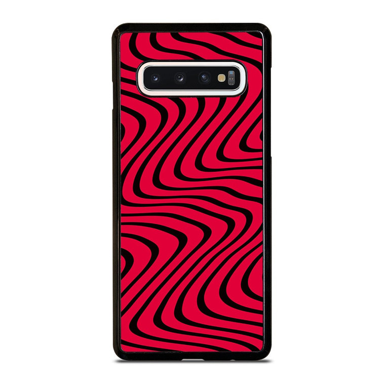 WAVY RED PATTERN Samsung Galaxy S10 Case Cover