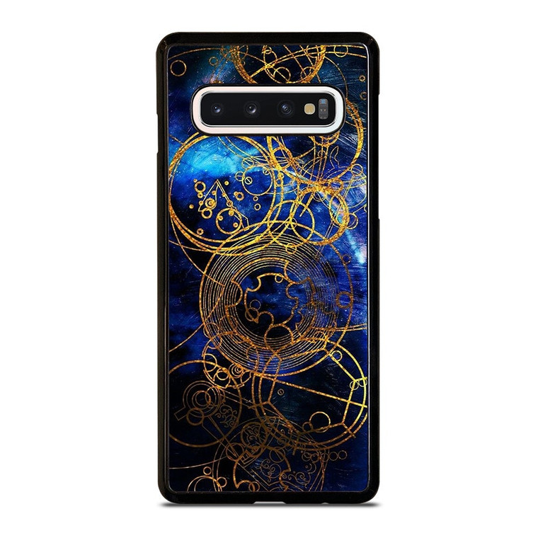 TIME LORD WRITING GOLD BLUE Samsung Galaxy S10 Case Cover
