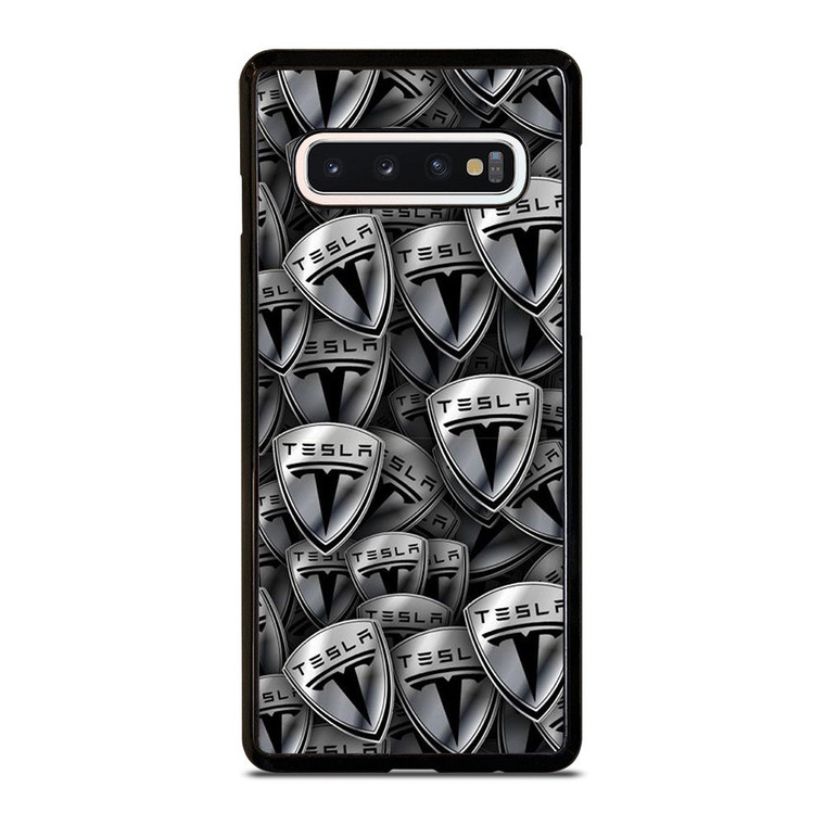 TESLA METAL LOGO COLLAGE Samsung Galaxy S10 Case Cover