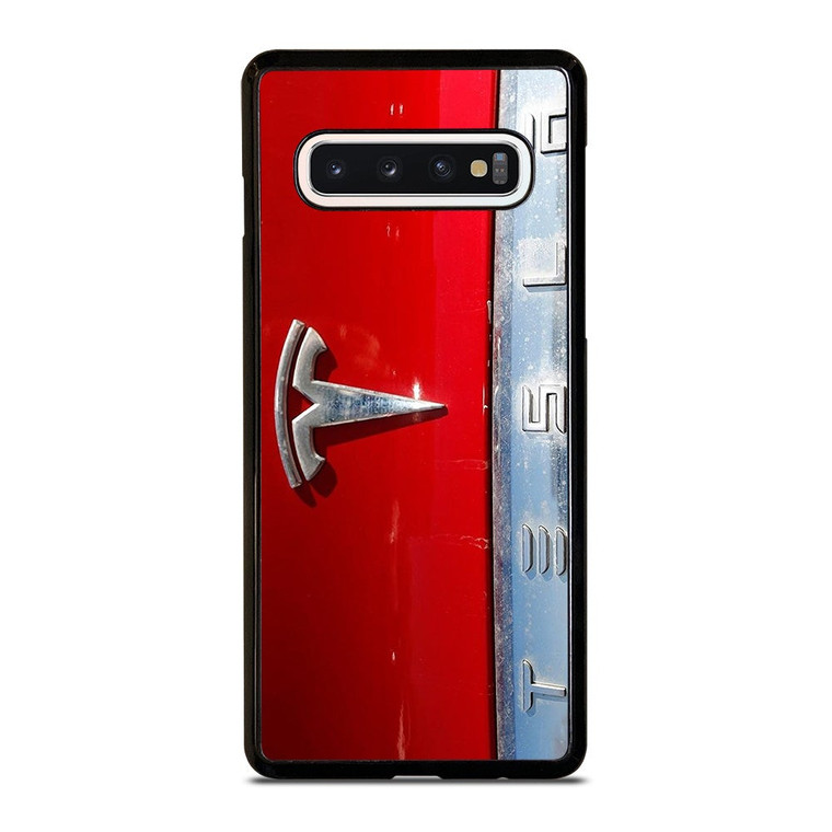 TESLA METAL EMBLEM Samsung Galaxy S10 Case Cover