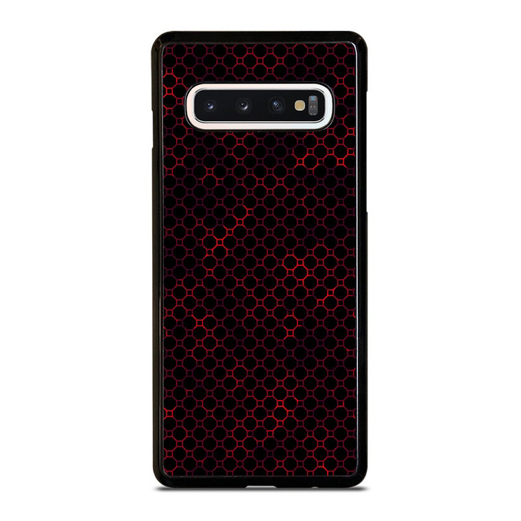 STYLISH HEXAGONAL RED PATTERN Samsung Galaxy S10 Case Cover